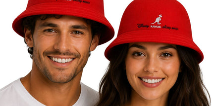 Kangol x Disney Bucket Hat 75th Anniversary Wool Blend Winter Cap - Red Tyack eCommerce Solutions