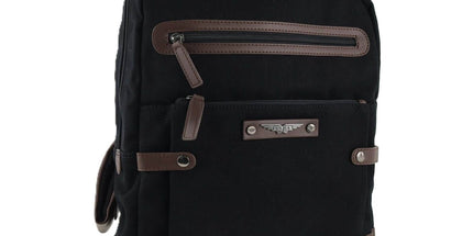 POLICE Wings Mens Canvas Backpack Bag with Laptop Computer Sleeve in Black Tyack eCommerce Solutions