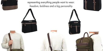 POLICE Wings Mens Canvas Backpack Bag with Laptop Computer Sleeve in Black Tyack eCommerce Solutions