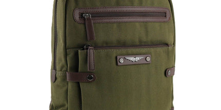 POLICE Wings Mens Canvas Backpack Bag with Laptop Computer Sleeve in Dark Olive Tyack eCommerce Solutions