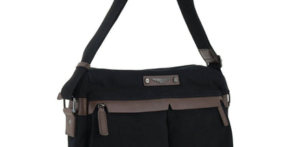 POLICE Wings Canvas Mens Messenger Business Bag w/ Laptop Computer Section in Black Tyack eCommerce Solutions