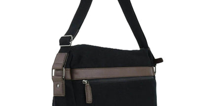POLICE Wings Canvas Mens Messenger Business Bag w/ Laptop Computer Section in Black Tyack eCommerce Solutions