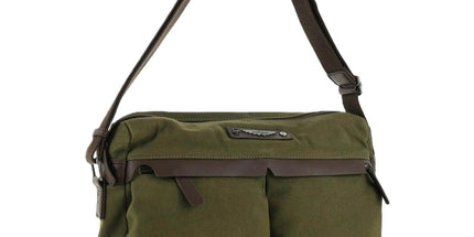 POLICE Wings Canvas Mens Messenger Business Bag w/ Laptop Computer Section in Dark Olive Tyack eCommerce Solutions