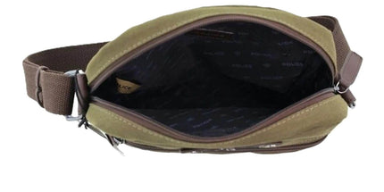 POLICE Wings Canvas Mens Messenger Business Bag w/ Laptop Computer Section in Dark Olive Tyack eCommerce Solutions