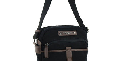 POLICE Wings Mens Canvas Crossbody Bag in Black Tyack eCommerce Solutions