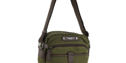 POLICE Wings Mens Canvas Crossbody Bag in Dark Olive Tyack eCommerce Solutions