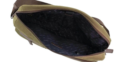 POLICE Wings Mens Canvas Crossbody Bag in Dark Olive Tyack eCommerce Solutions