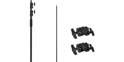 150-330cm Black Heavy Duty C-Stand Adjustable Light Stand Load 20KG Capacity