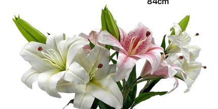 bulk 24 Artificial Lily 2 Heads Assort 84cm