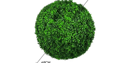 Large Green Leaf Buxus Faulkner Topiary Ball UV Resistant 48cm