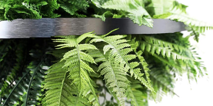 Silver Artificial Hanging Green Wall Disc 80cm UV Resistant Foliage