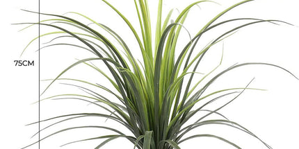 Potted Artificial Long Grass (Yucca Grass) 75cm UV Resistant