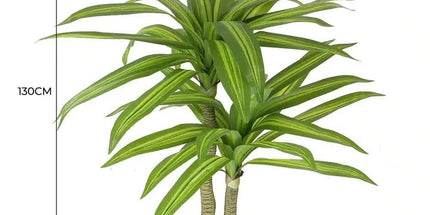 Artificial Multi Head Dracaena Tree with Mixed Green Leaves (Real Touch) 130cm