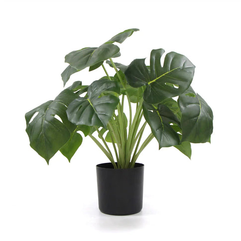 Dense Potted Artificial Monstera Deliciosa Plant