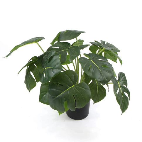 Dense Potted Artificial Monstera Deliciosa Plant