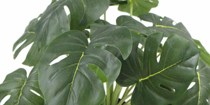 Dense Potted Artificial Monstera Deliciosa Plant With Real Touch Leaves 50cm