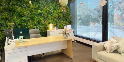 Slimline Flowering White Artificial Green Wall Disc UV Resistant 100cm (White Frame)