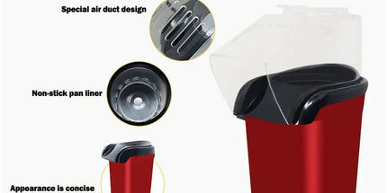 Automatic Hot Air Pop Corn Maker Machine
