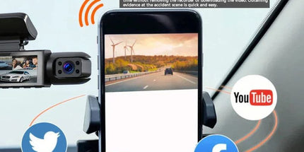 1080P WiFi Dual Lens Dash Cam Front Rear Car DVR