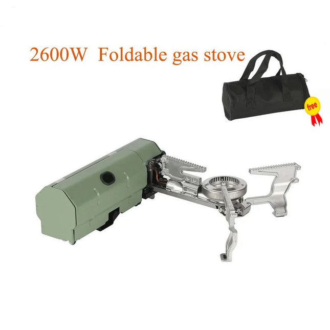 2600W Portable Folding Gas Camping Stove Green