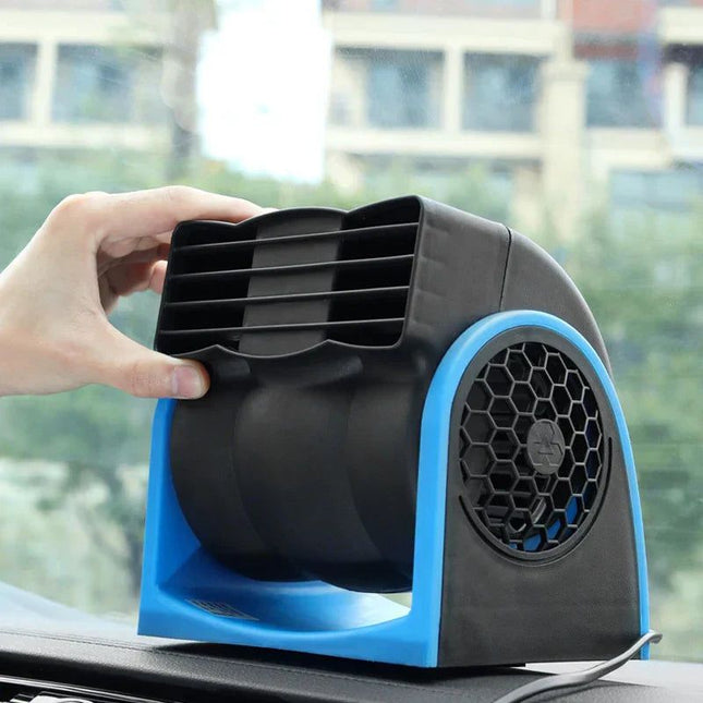 12V Adjustable Car Air Fan Dual Blue