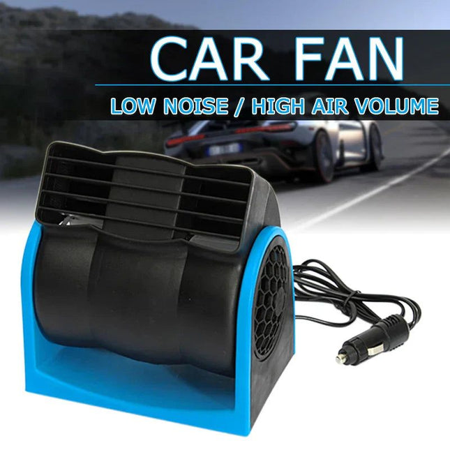12V Adjustable Car Air Fan Dual Blue