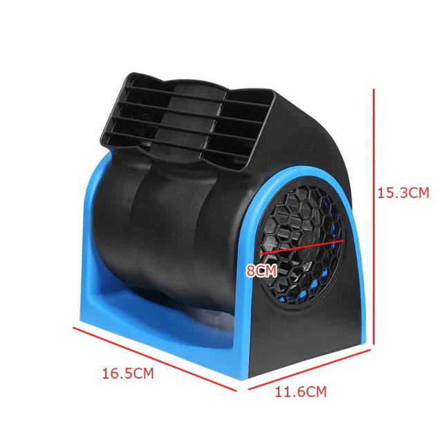 12V Adjustable Car Air Fan Dual Blue