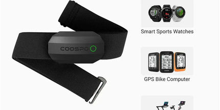 Dual Mode Heart Rate Sensor  ANT+ And Bluetooth Chest Strap Black