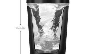 Portable Electric Bottle 450ML Self-Mixing Blender Black