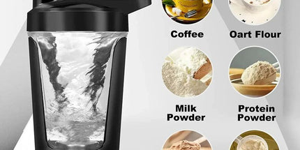 Portable Electric Bottle 450ML Self-Mixing Blender Black