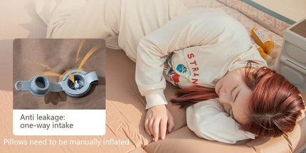 Inflatable Camping Sleeping Mat with Pillow