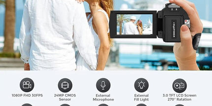 Digital HD Camera with Rotating Screen
