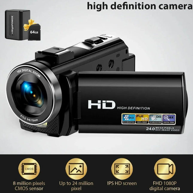 Digital HD Camera with Rotating Screen