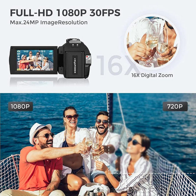 Digital HD Camera with Rotating Screen