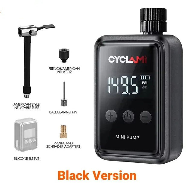 Mini Electric Bicycle Air Pump 150PSI Portable Inflator