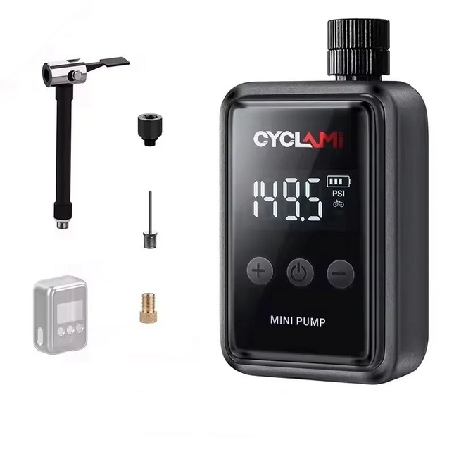 Mini Electric Bicycle Air Pump 150PSI Portable Inflator