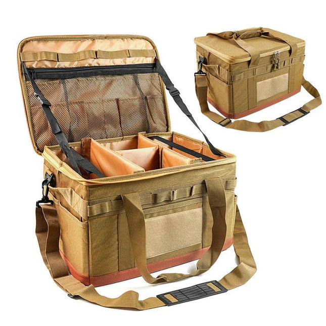 30L Camping Organizer  Storage Bag Khaki