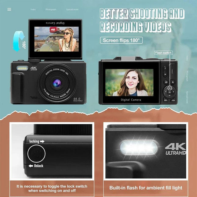 4K Digital Camera for Photography