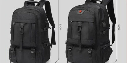 80L Mens Travel Backpack Waterproof  Black