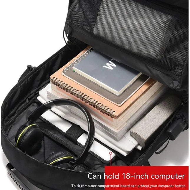 80L Mens Travel Backpack Waterproof  Black