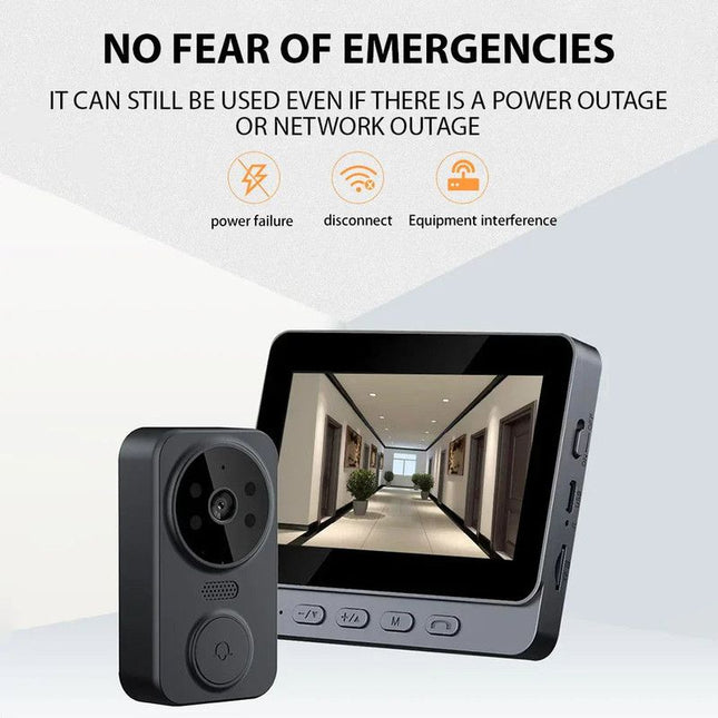 Wireless Visual Intercom Doorbell With Hd Screen