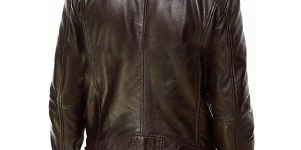 Men's PU Motorcycle Leather Jacket Slim Fit Zipper