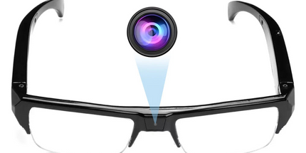 1080P HD Mini Camera Glasses Wearable DVR Video Recorder Black