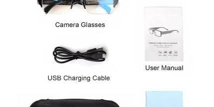 1080P HD Mini Camera Glasses Wearable DVR Video Recorder Black
