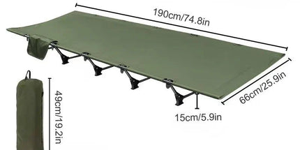 Portable Camping Cot Compact Folding Bed Green