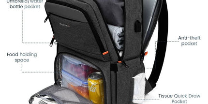 Waterproof Insulated Cooler Backpack Black