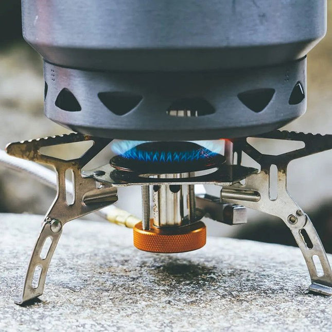 Portable Split Gas Stove Silver