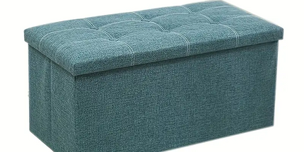 Linen Foldable Storage Stool Chair Box