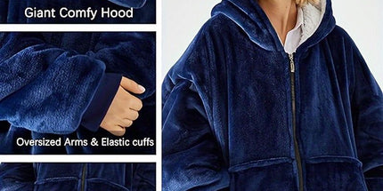Wearable Zipper Blanket Super Soft Flannel Warmth