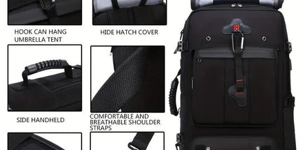 50L Hiking Backpack with Shoe Compartment